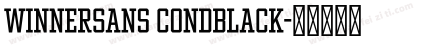 WinnerSans CondBlack字体转换
